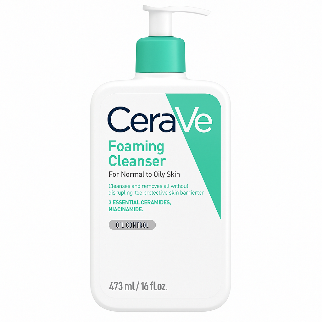 CeraVe Foaming Cleanser – (Oil Control Face Wash)
