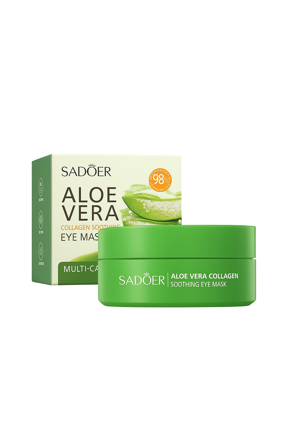 SADOER Aloe Vera Collagen Soothing Eye Mask – Hydrating & Firming Eye Patches (60pcs)