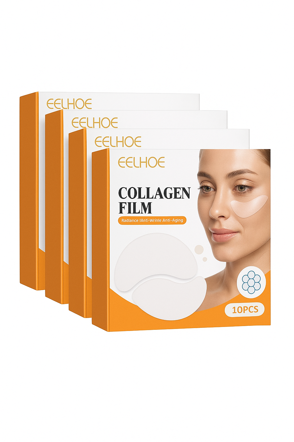 EELHOE Collagen Film Eye Patches – Anti-Wrinkle & Firming Treatment (50pcs / 5 Boxes)