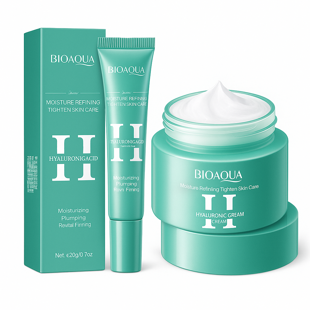 BIOAQUA Hyaluronic Acid Moisture Repair Skincare Set – 2 in 1