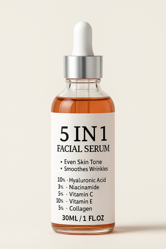 5 in 1 Facial Serum – Hyaluronic Acid, Niacinamide & Vitamin Complex